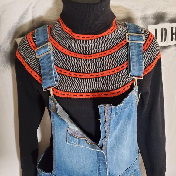 Celebrity Pink Denim Raw-Hem Skirtalls Sz L - Picture 5 of 16